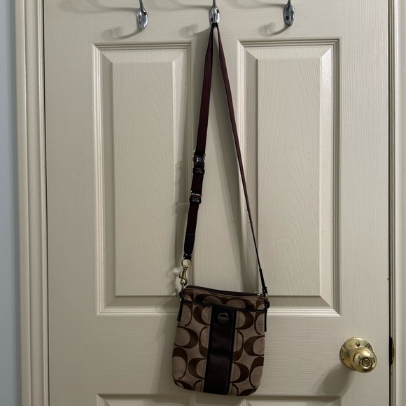 Coach monogram crossbody purse - Picture 1 of 5